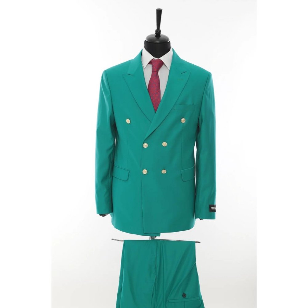 Derman Double Breasted Green Royal Series Suit